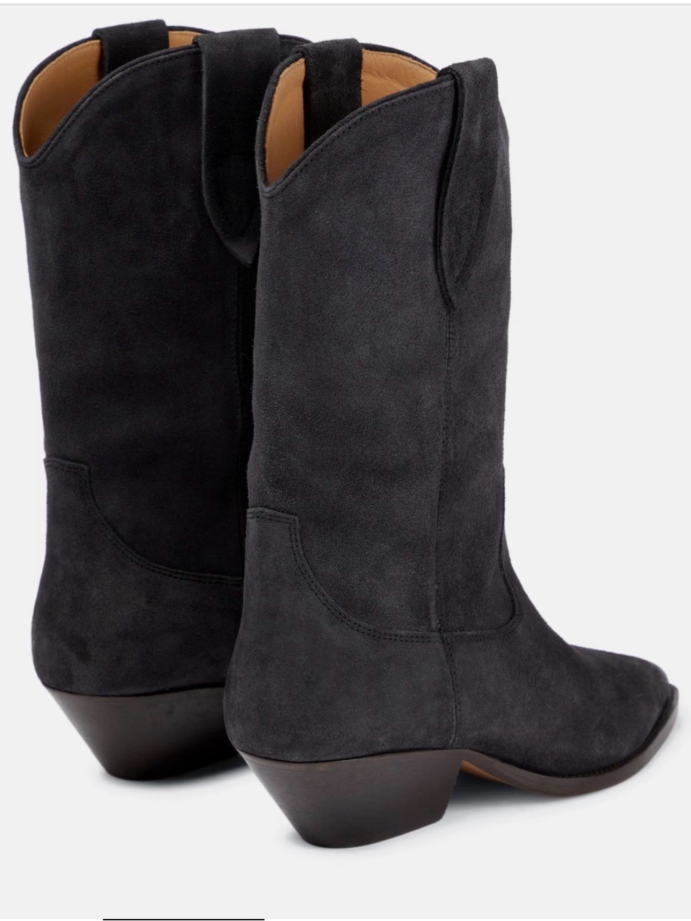Isabel Marant Women's Black Suede Western Boots - Elegant Pointed Toe - Picture 2 of 6